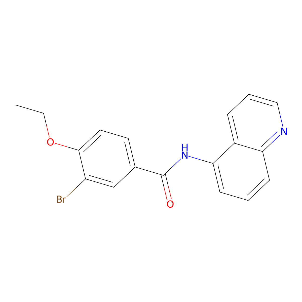 3-bromo-4-ethoxy-N-quinolin-5-ylbenzamide molecular structure, CAS 712291-00-4
