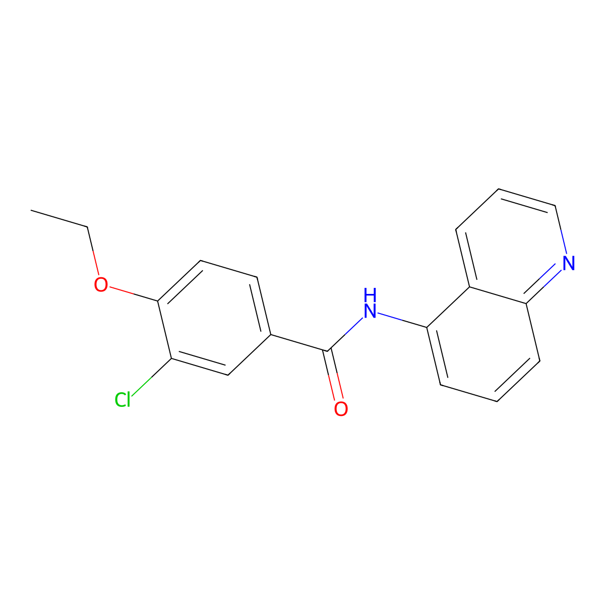 3-chloro-4-ethoxy-N-quinolin-5-ylbenzamide molecular structure, CAS 712291-09-3
