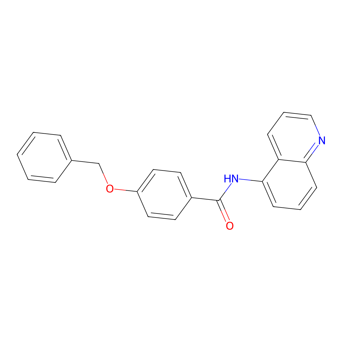 4-phenylmethoxy-N-quinolin-5-ylbenzamide molecular structure, CAS 712291-10-6