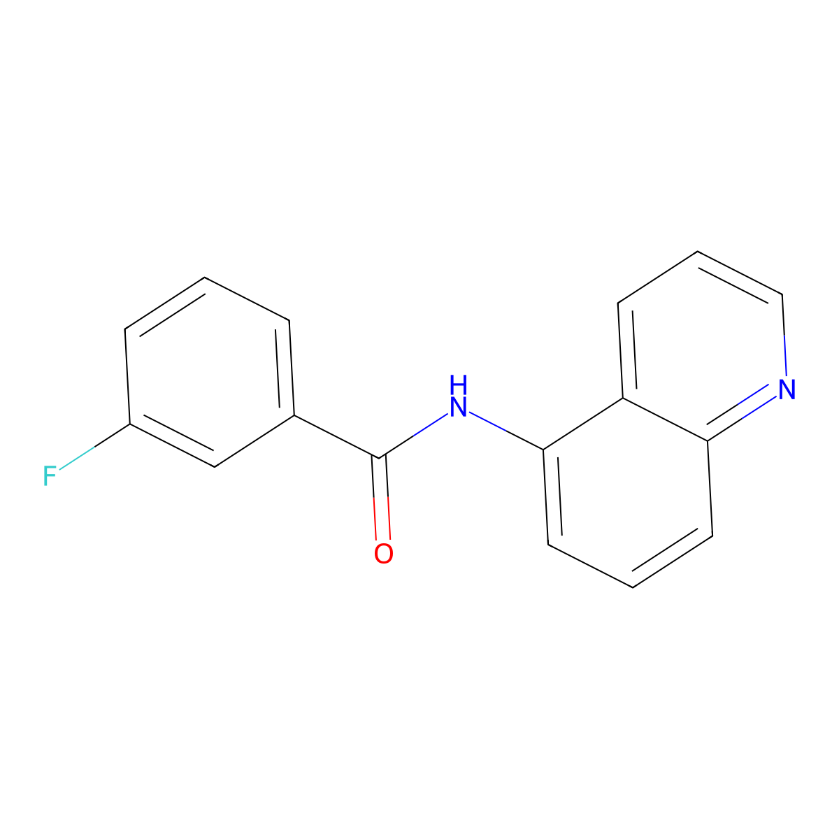 3-fluoro-N-quinolin-5-ylbenzamide molecular structure, CAS 712291-31-1