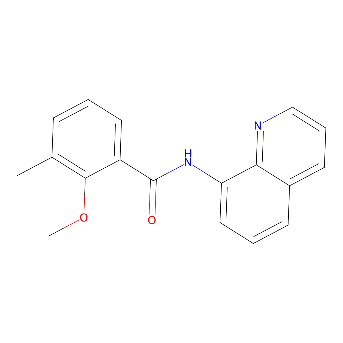 2-methoxy-3-methyl-N-quinolin-8-ylbenzamide molecular structure, CAS 712291-39-9