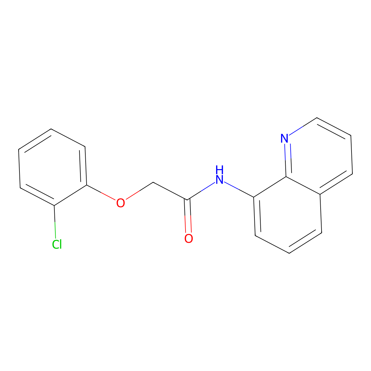 2-(2-chlorophenoxy)-N-quinolin-8-ylacetamide molecular structure, CAS 712291-42-4