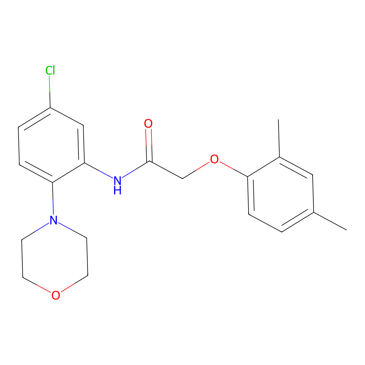 N-(5-chloro-2-morpholin-4-ylphenyl)-2-(2,4-dimethylphenoxy)acetamide molecular structure, CAS 712291-44-6