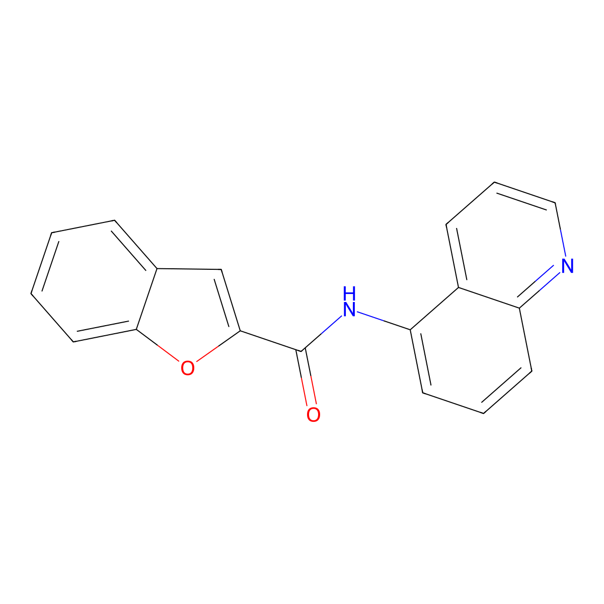 N-(5-quinolinyl)-2-benzofurancarboxamide molecular structure, CAS 712291-70-8