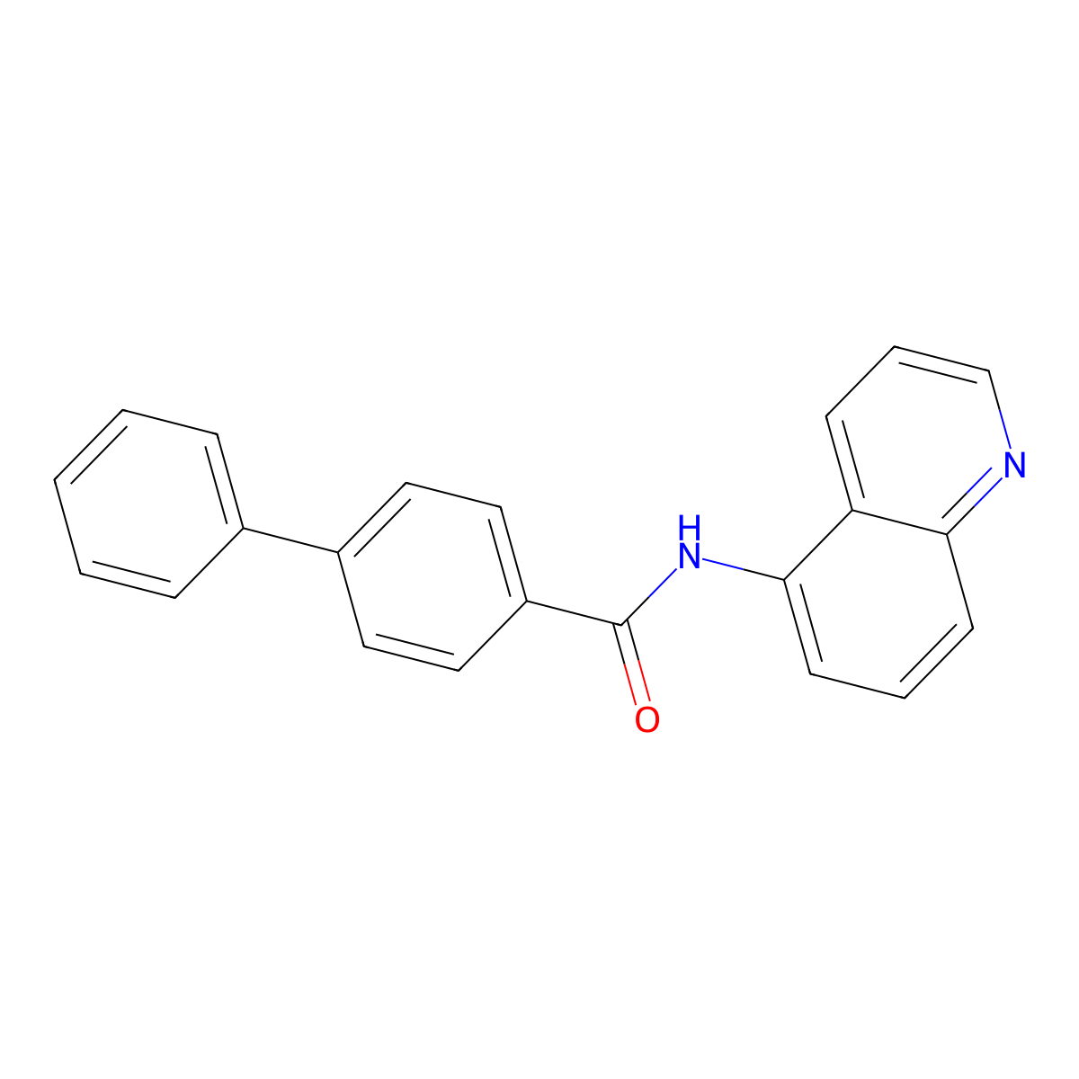 4-phenyl-N-quinolin-5-ylbenzamide molecular structure, CAS 712291-81-1