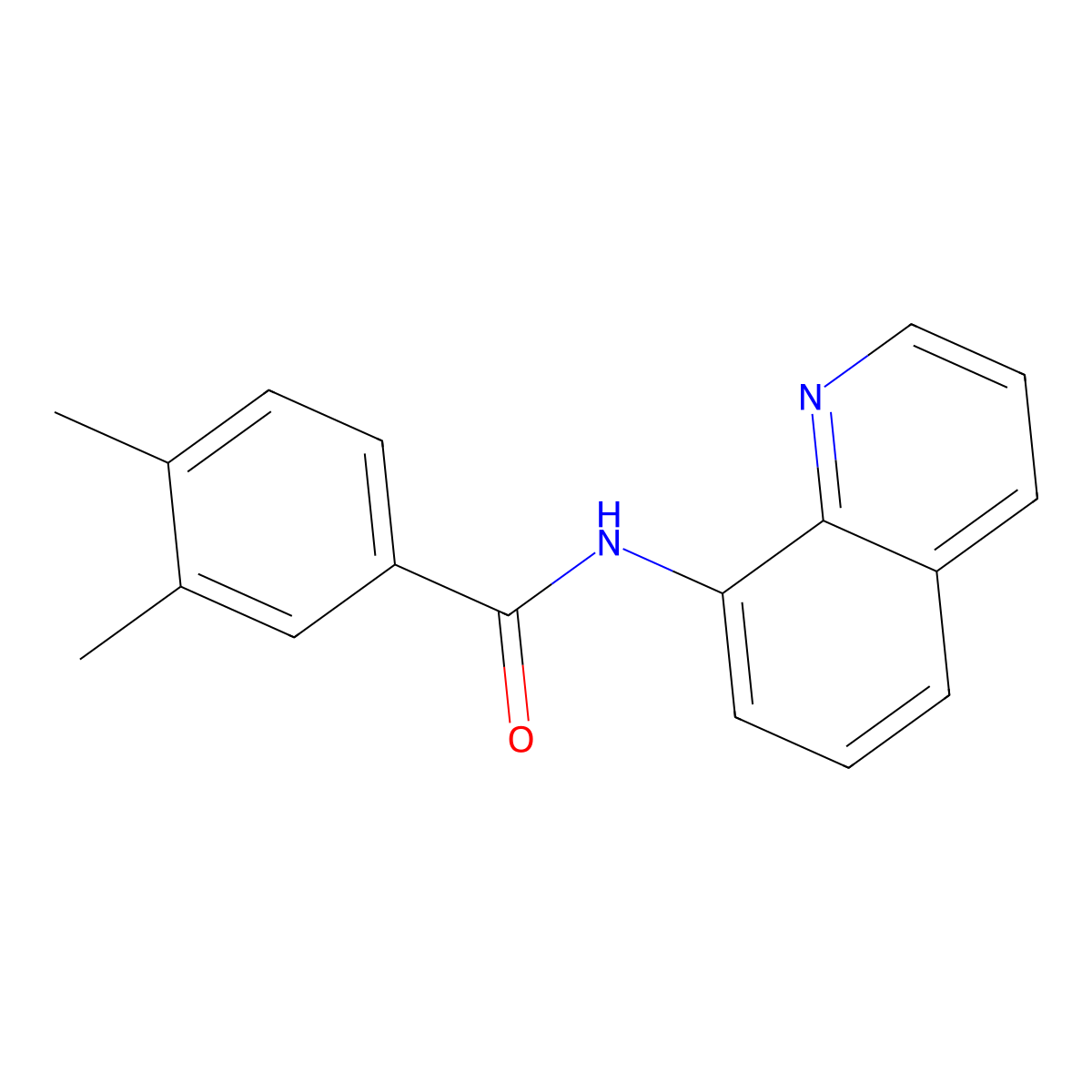 3,4-dimethyl-N-(8-quinolinyl)benzamide molecular structure, CAS 712291-97-9