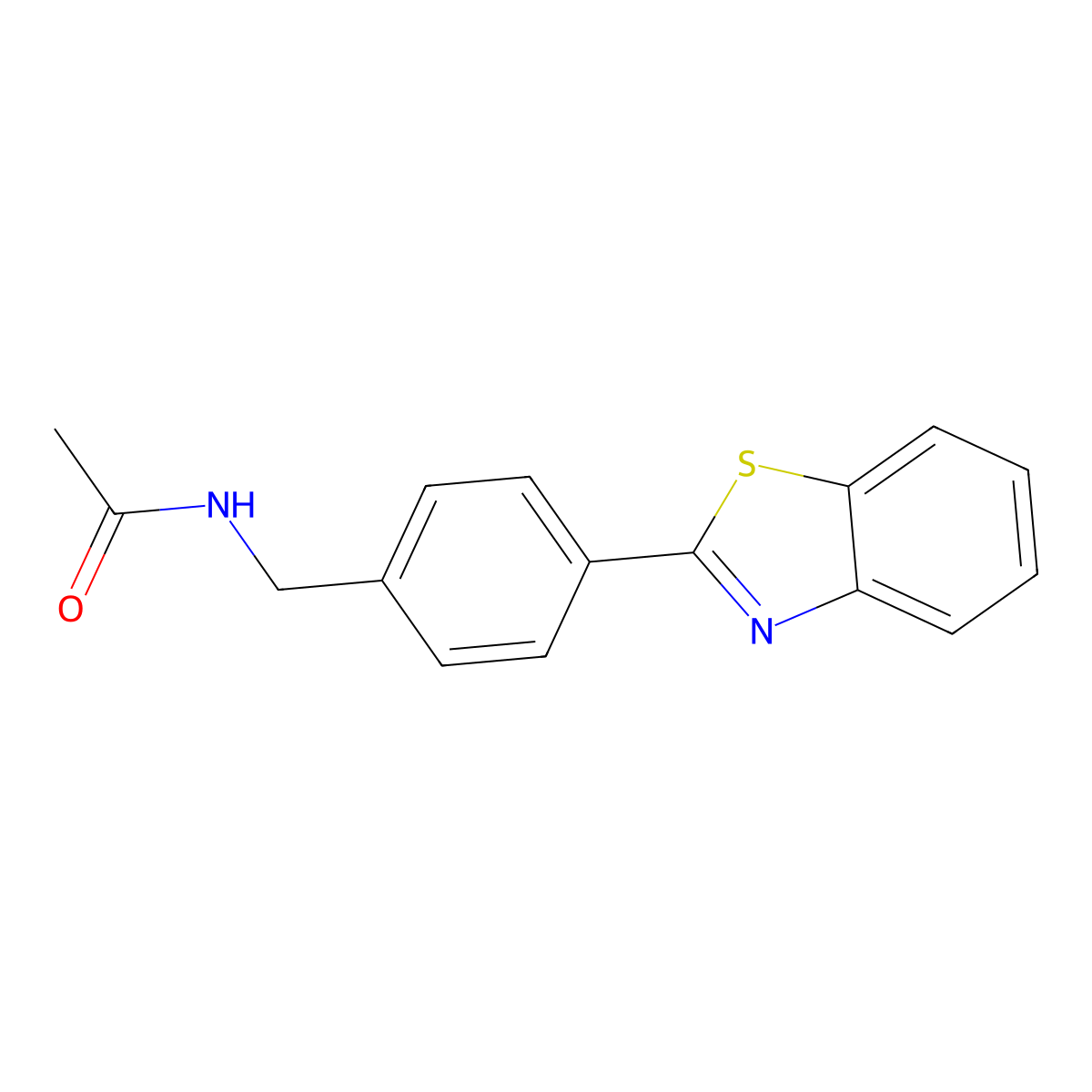N-[4-(1,3-benzothiazol-2-yl)benzyl]acetamide molecular structure, CAS 712292-97-2