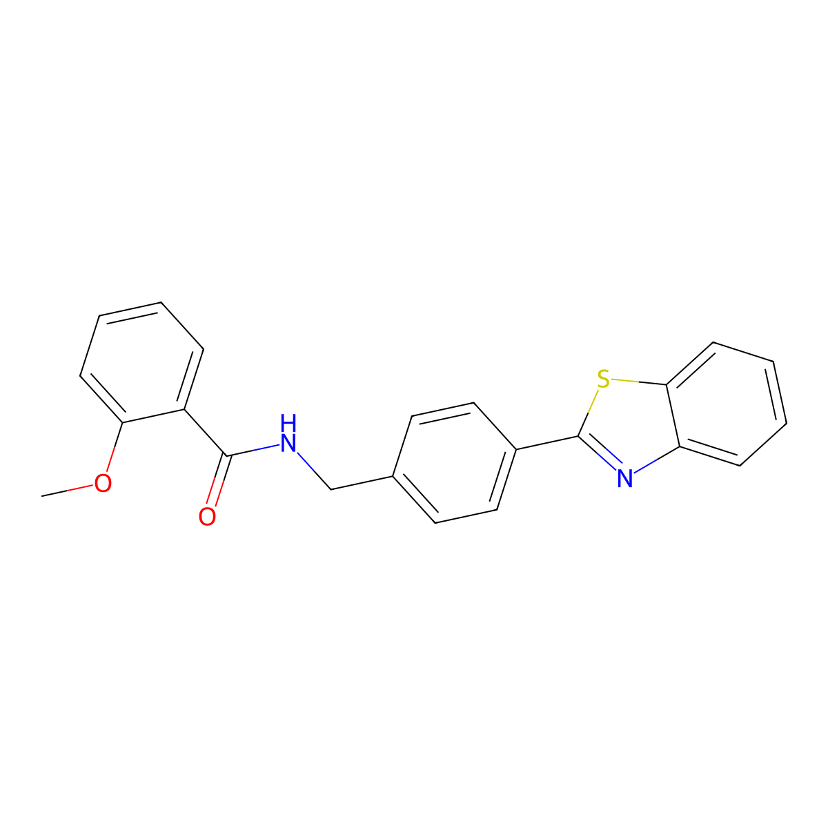 N-[4-(1,3-benzothiazol-2-yl)benzyl]-2-methoxybenzamide molecular structure, CAS 712293-03-3
