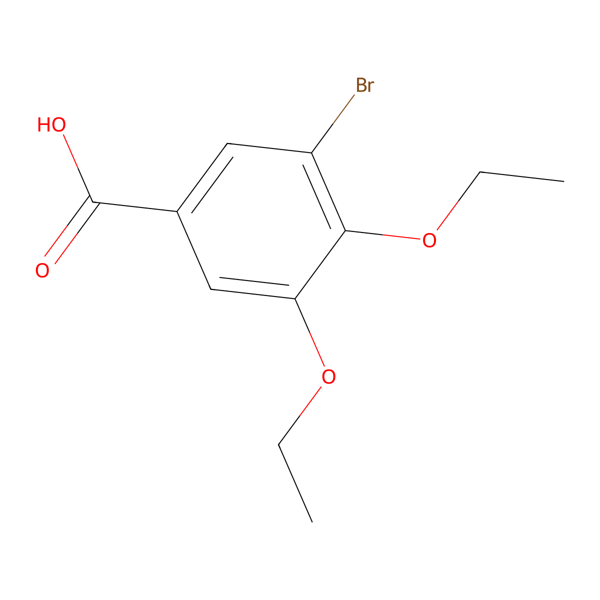 3-Bromo-4,5-diethoxybenzoic acid molecular structure, CAS 712294-46-7