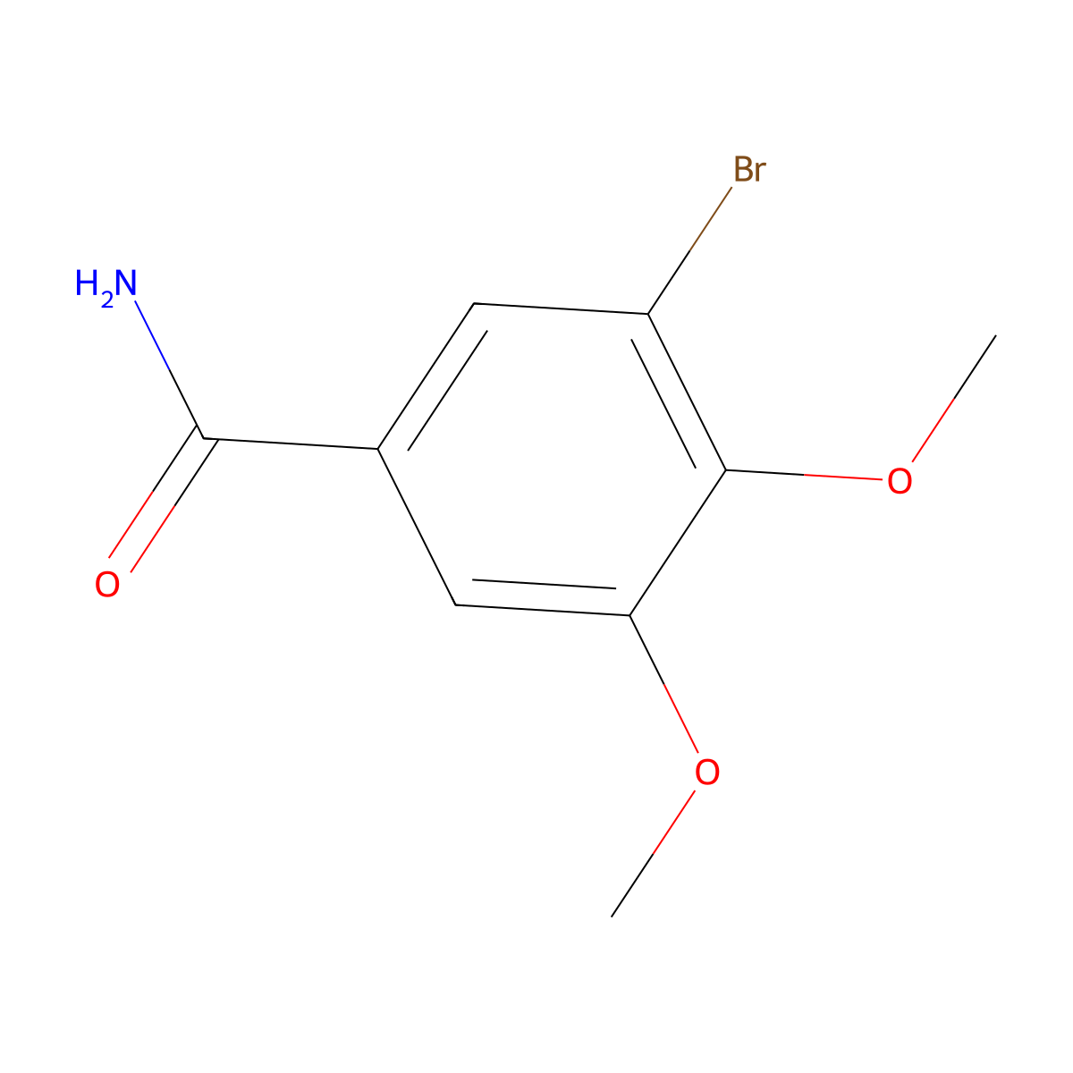 3-Bromo-4,5-dimethoxybenzamide molecular structure, CAS 712294-58-1