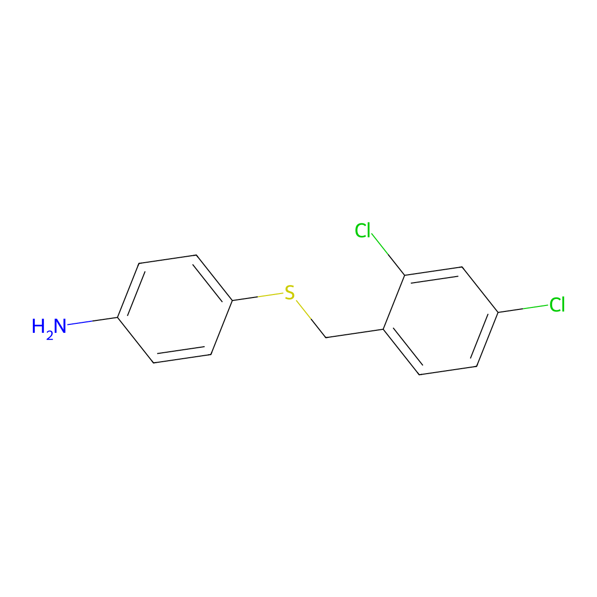 4-[(2,4-Dichlorobenzyl)sulfanyl]aniline molecular structure, CAS 712297-76-2