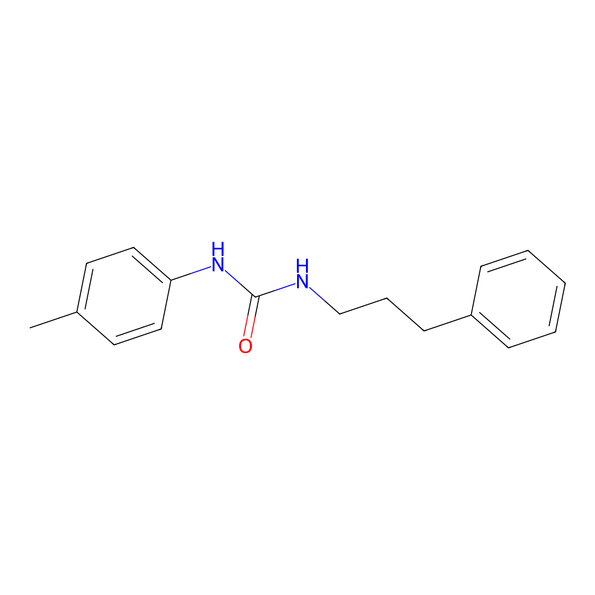 1-(4-Methylphenyl)-3-(3-phenylpropyl)urea molecular structure, CAS 712297-96-6