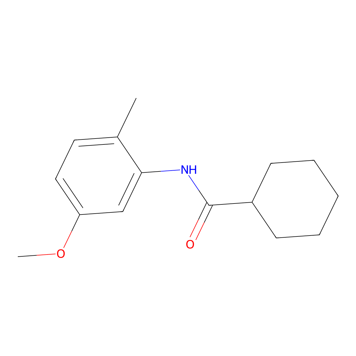 N-(5-methoxy-2-methylphenyl)cyclohexanecarboxamide molecular structure, CAS 712298-87-8
