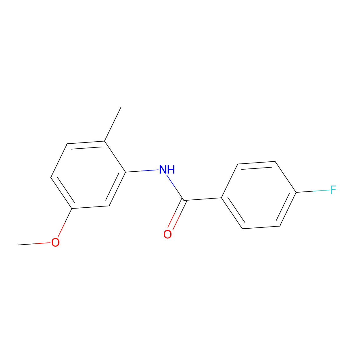 4-fluoro-N-(5-methoxy-2-methylphenyl)benzamide molecular structure, CAS 712298-94-7
