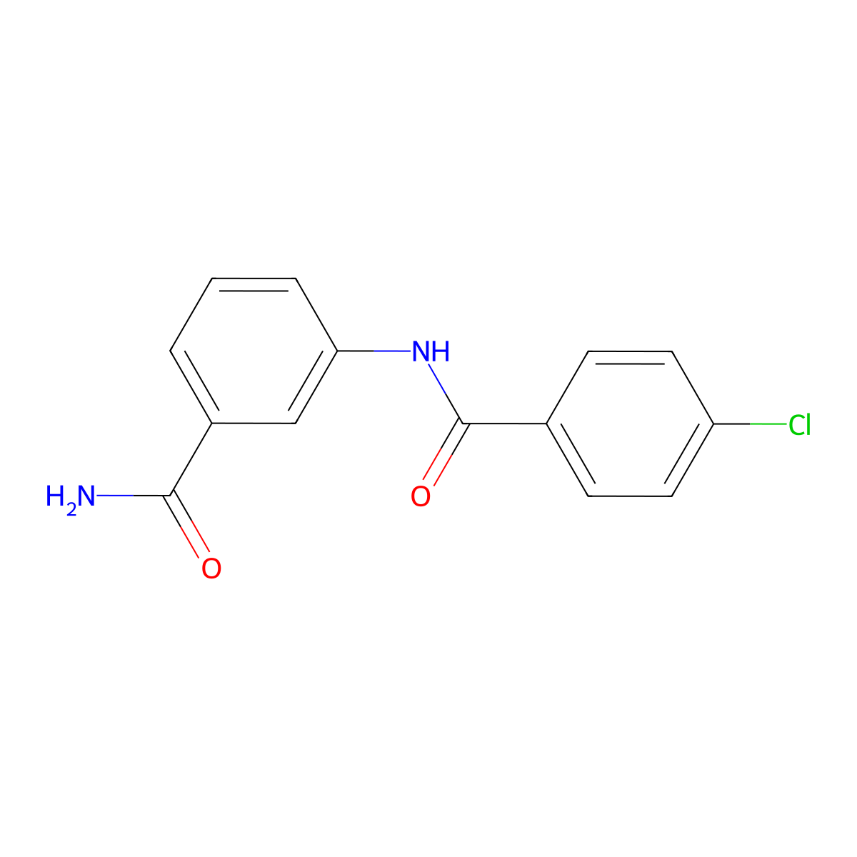 3-[(4-Chlorobenzoyl)amino]benzamide molecular structure, CAS 712299-54-2