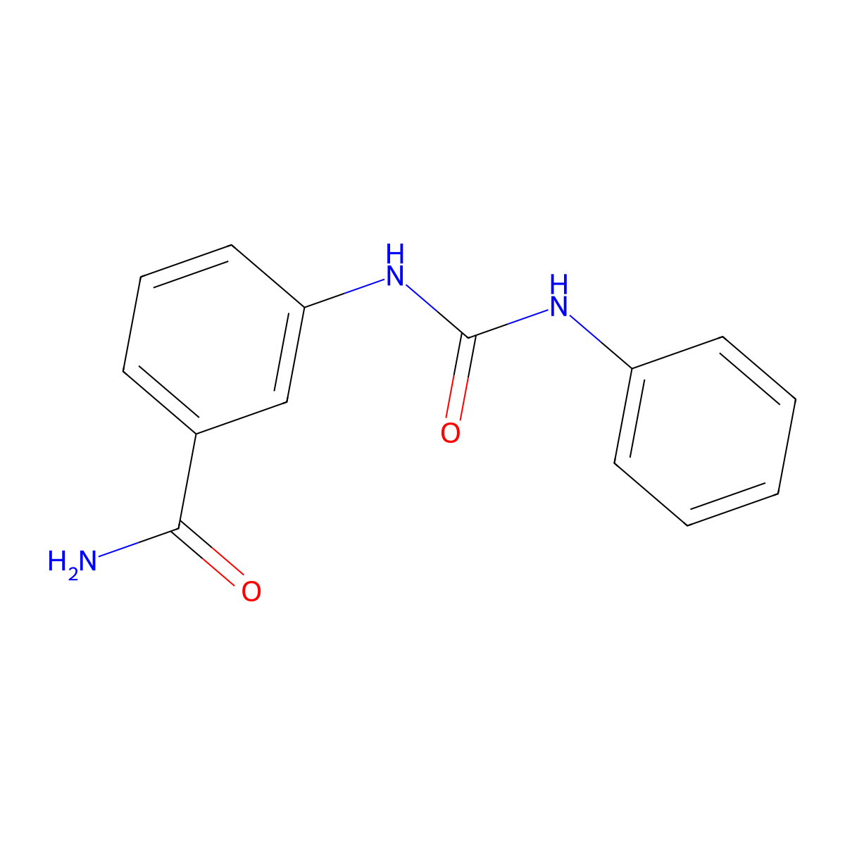3-Phenylureidobenzamide molecular structure, CAS 712299-55-3