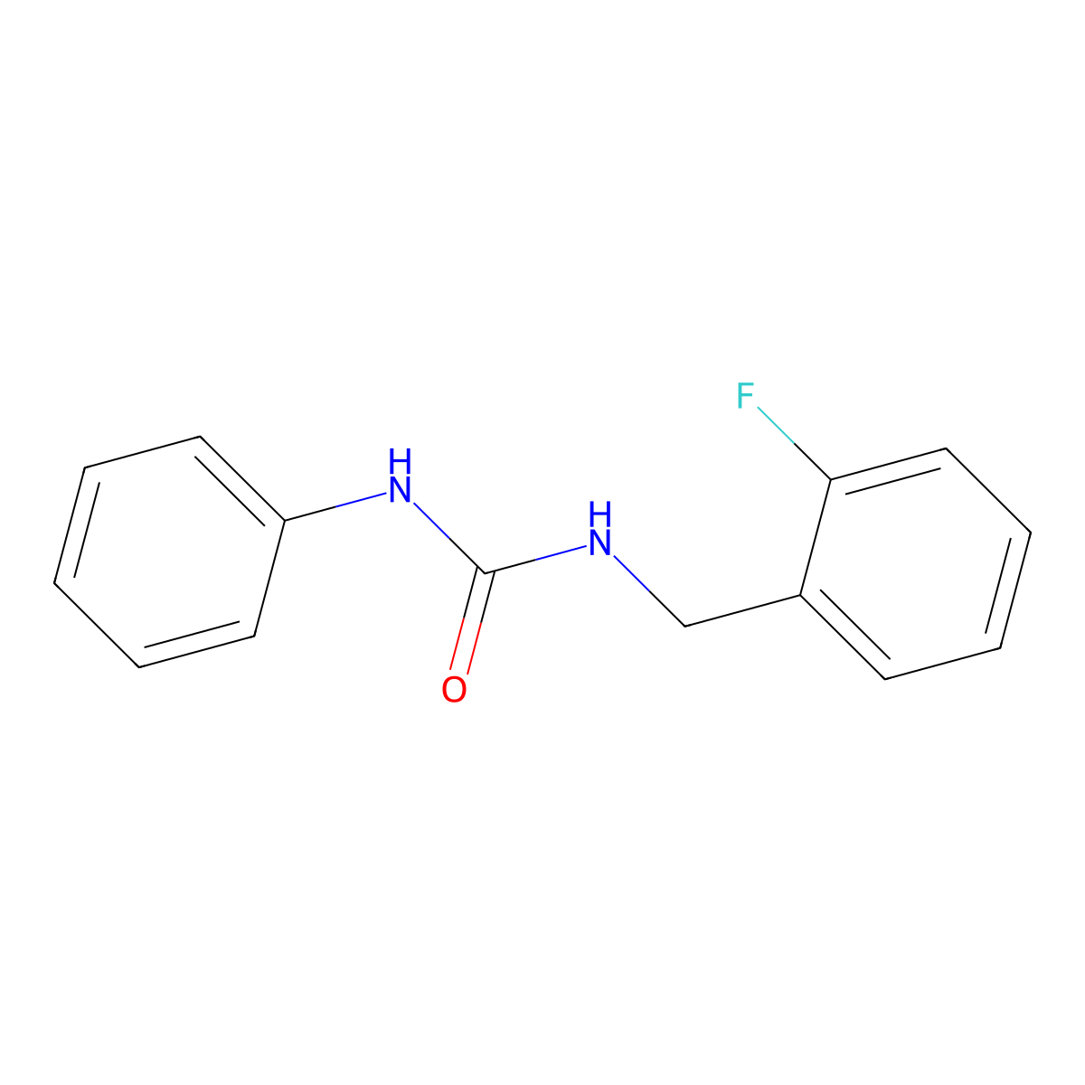 1-[(2-Fluorophenyl)methyl]-3-phenylurea molecular structure, CAS 712300-39-5