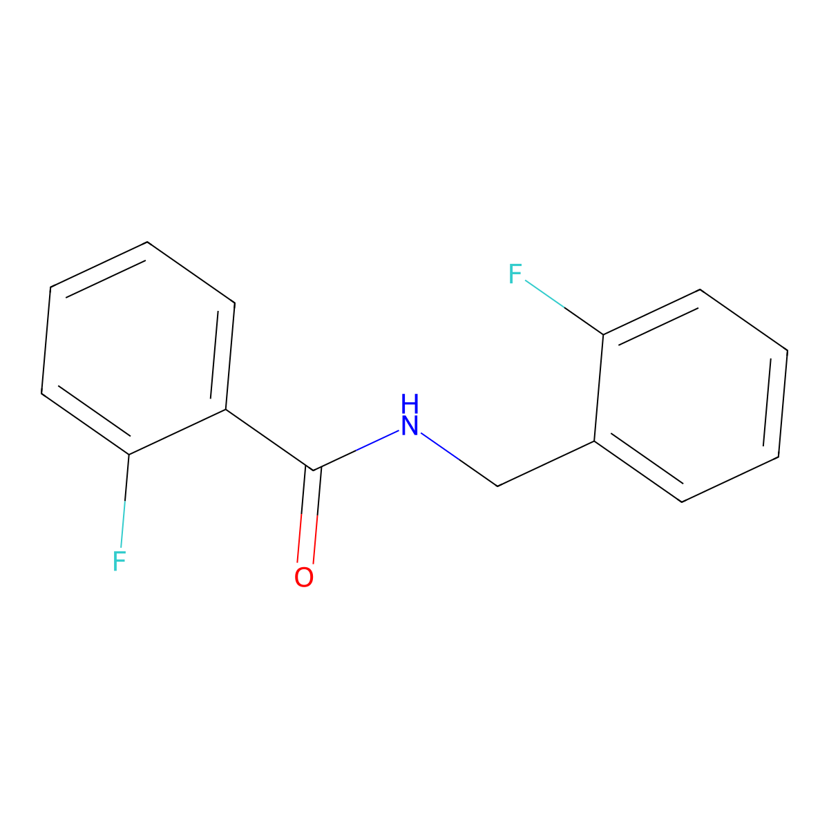 2-fluoro-N-(2-fluorobenzyl)benzamide molecular structure, CAS 712301-16-1