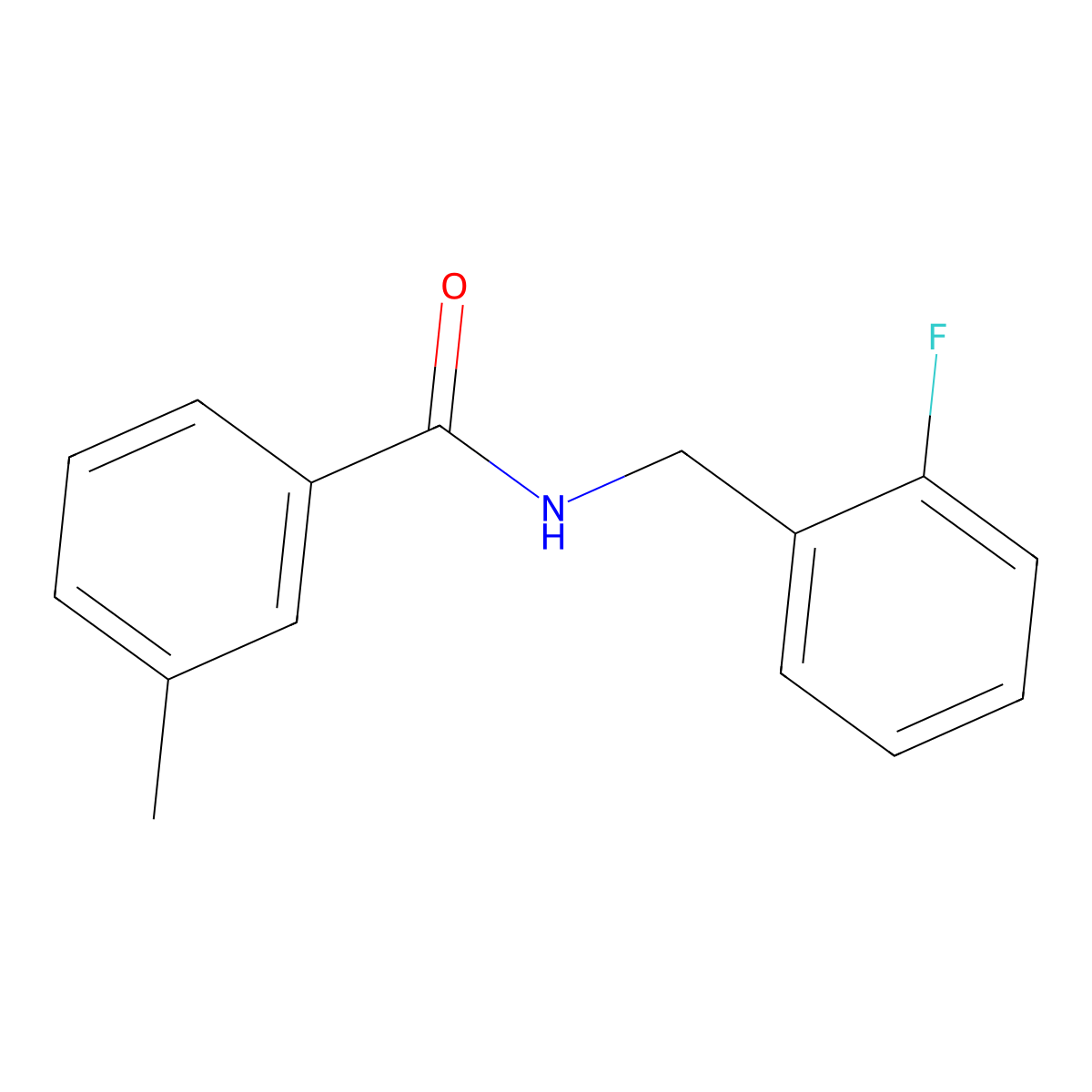 N-[(2-Fluorophenyl)methyl]-3-methylbenzamide molecular structure, CAS 712301-17-2