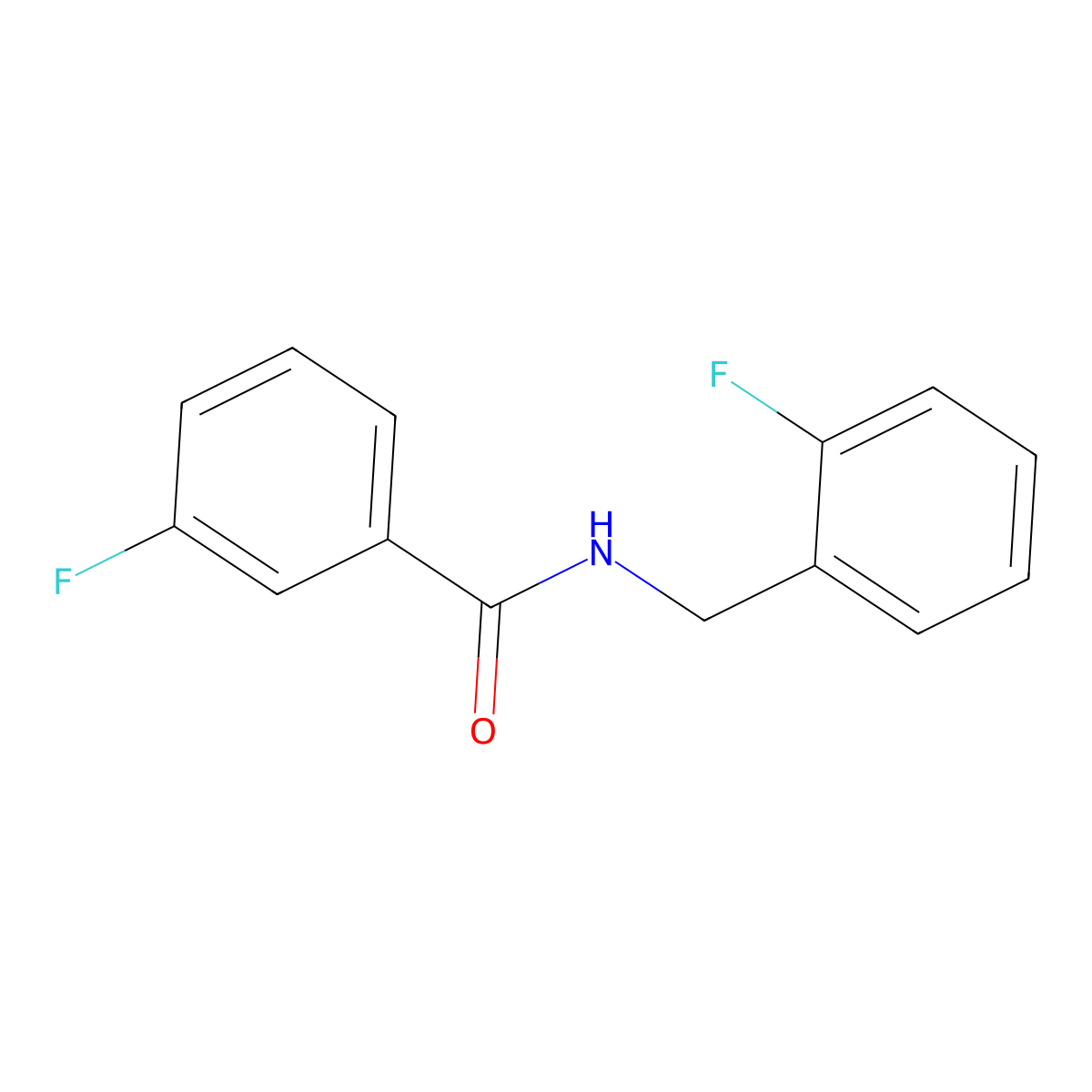 3-fluoro-N-[(2-fluorophenyl)methyl]benzamide molecular structure, CAS 712301-19-4