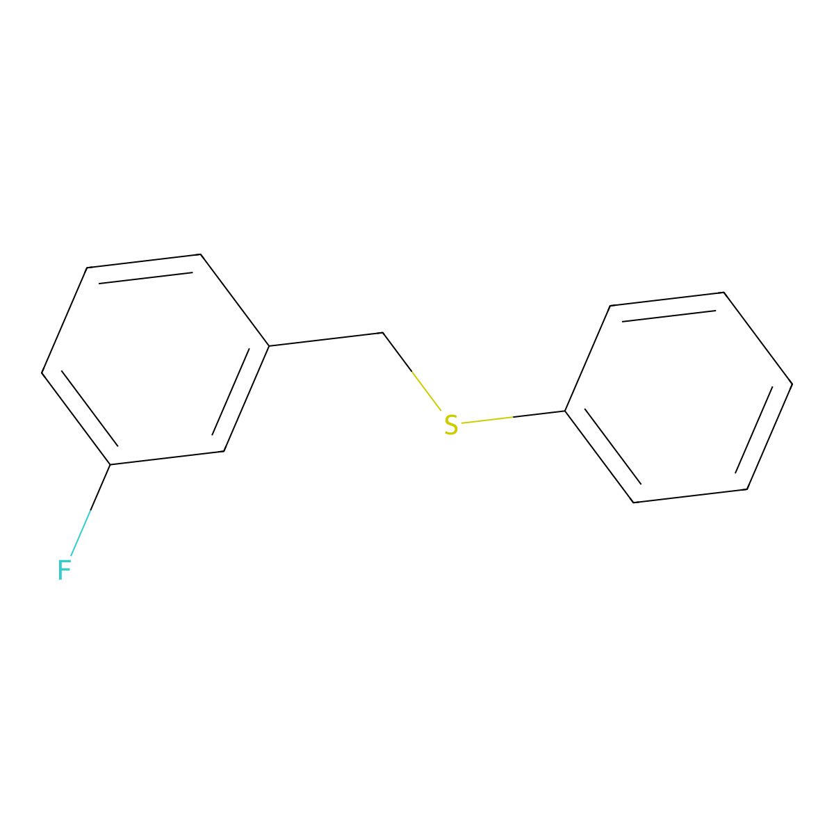 1-Fluoro-3-(phenylsulfanylmethyl)benzene molecular structure, CAS 712301-51-4