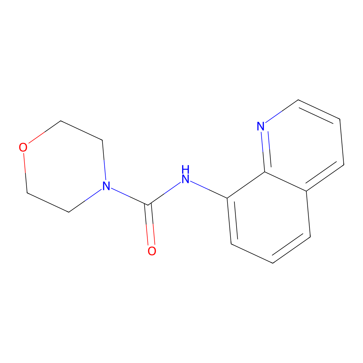 N-quinolin-8-ylmorpholine-4-carboxamide molecular structure, CAS 712301-68-3