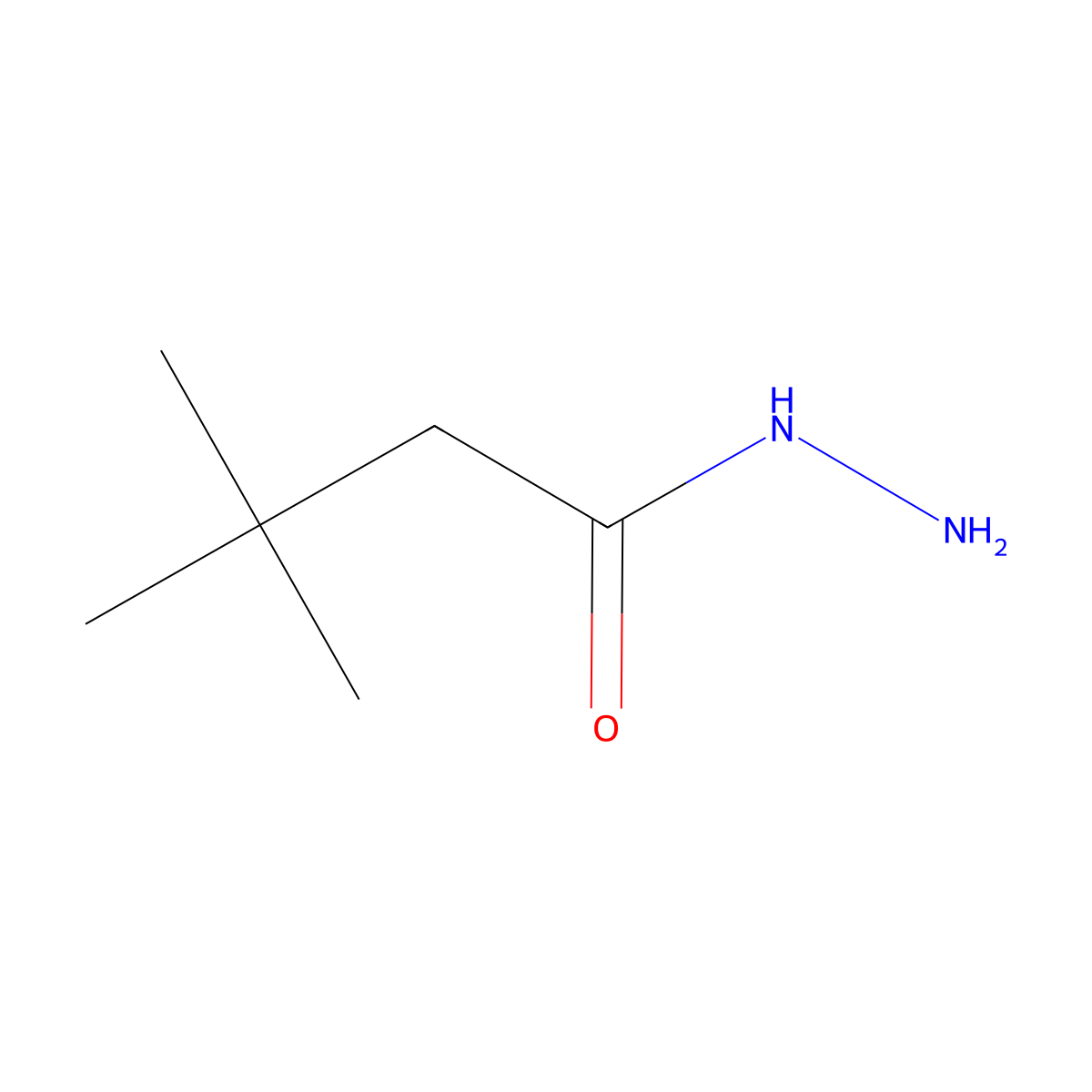 3,3-Dimethylbutanehydrazide molecular structure, CAS 712303-26-9