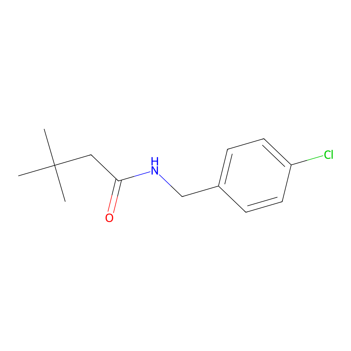 N-[(4-chlorophenyl)methyl]-3,3-dimethylbutanamide molecular structure, CAS 712303-27-0