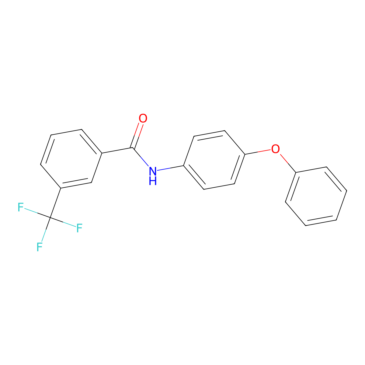 N-(4-phenoxyphenyl)-3-(trifluoromethyl)benzamide molecular structure, CAS 712304-03-5