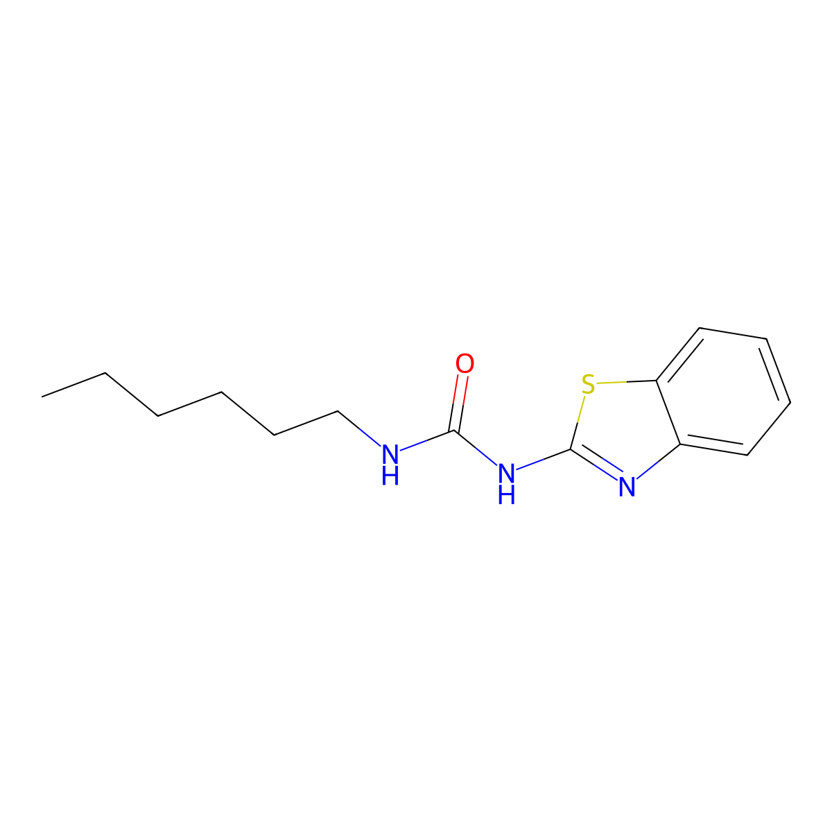 1-(1,3-Benzothiazol-2-yl)-3-hexylurea molecular structure, CAS 712304-33-1