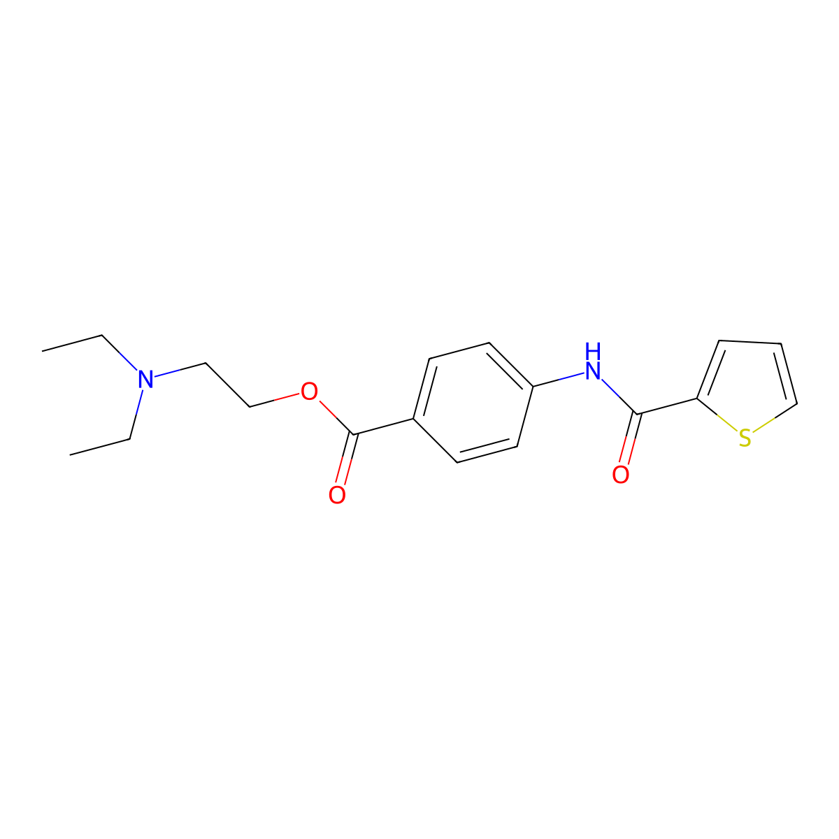 2-(Diethylamino)ethyl 4-(Thiophene-2-carboxamido)benzoate molecular structure, CAS 712305-93-6