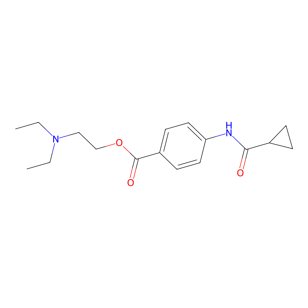 2-(Diethylamino)ethyl 4-(cyclopropylcarbonylamino)benzoate molecular structure, CAS 712305-94-7