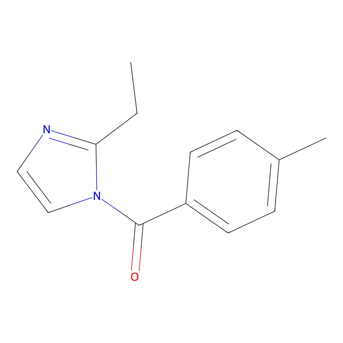 2-Ethylimidazolyl 4-methylphenyl ketone molecular structure, CAS 712306-54-2
