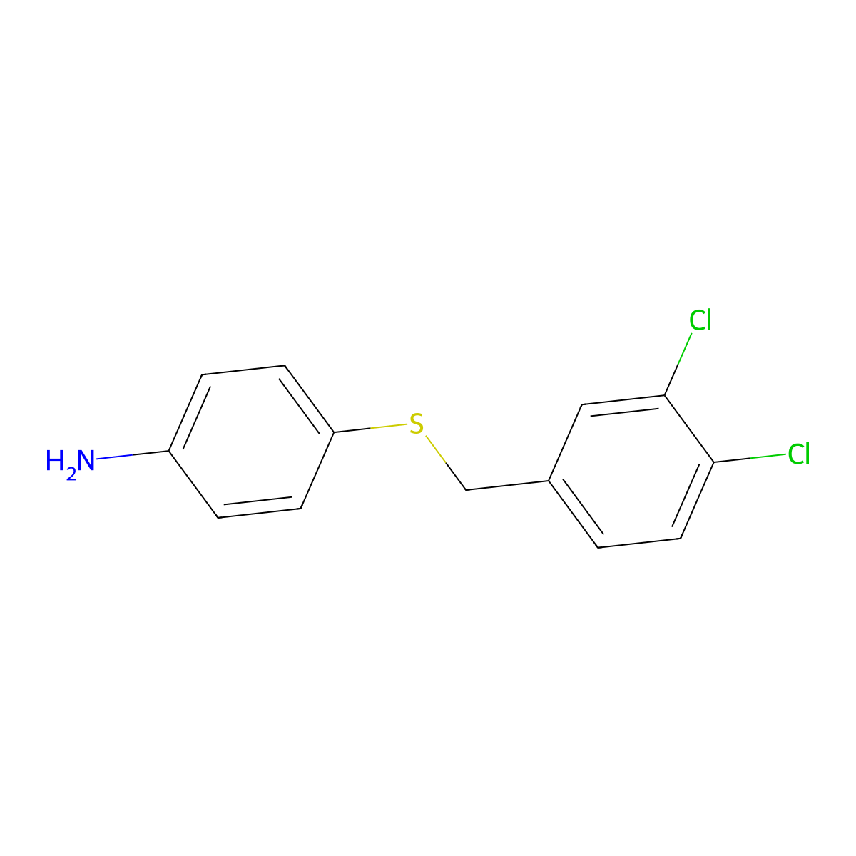4-[(3,4-Dichlorobenzyl)sulfanyl]aniline molecular structure, CAS 712309-51-8