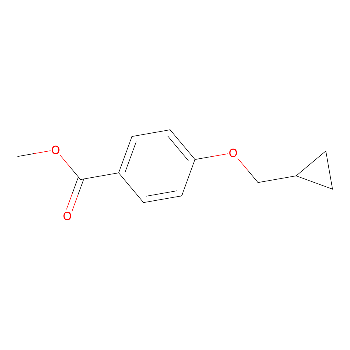 Methyl 4-(cyclopropylmethoxy)benzoate molecular structure, CAS 712313-60-5