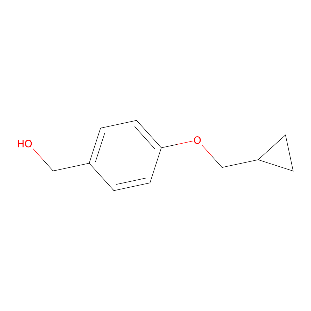 (4-(Cyclopropylmethoxy)phenyl)methanol molecular structure, CAS 712313-61-6