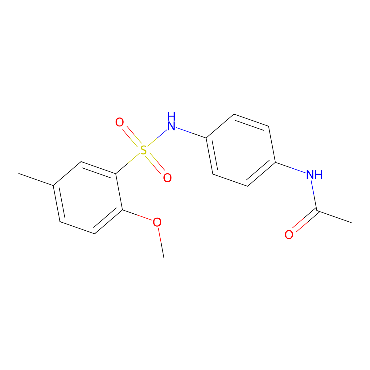 N-[4-[(2-methoxy-5-methylphenyl)sulfonylamino]phenyl]acetamide molecular structure, CAS 712316-40-0