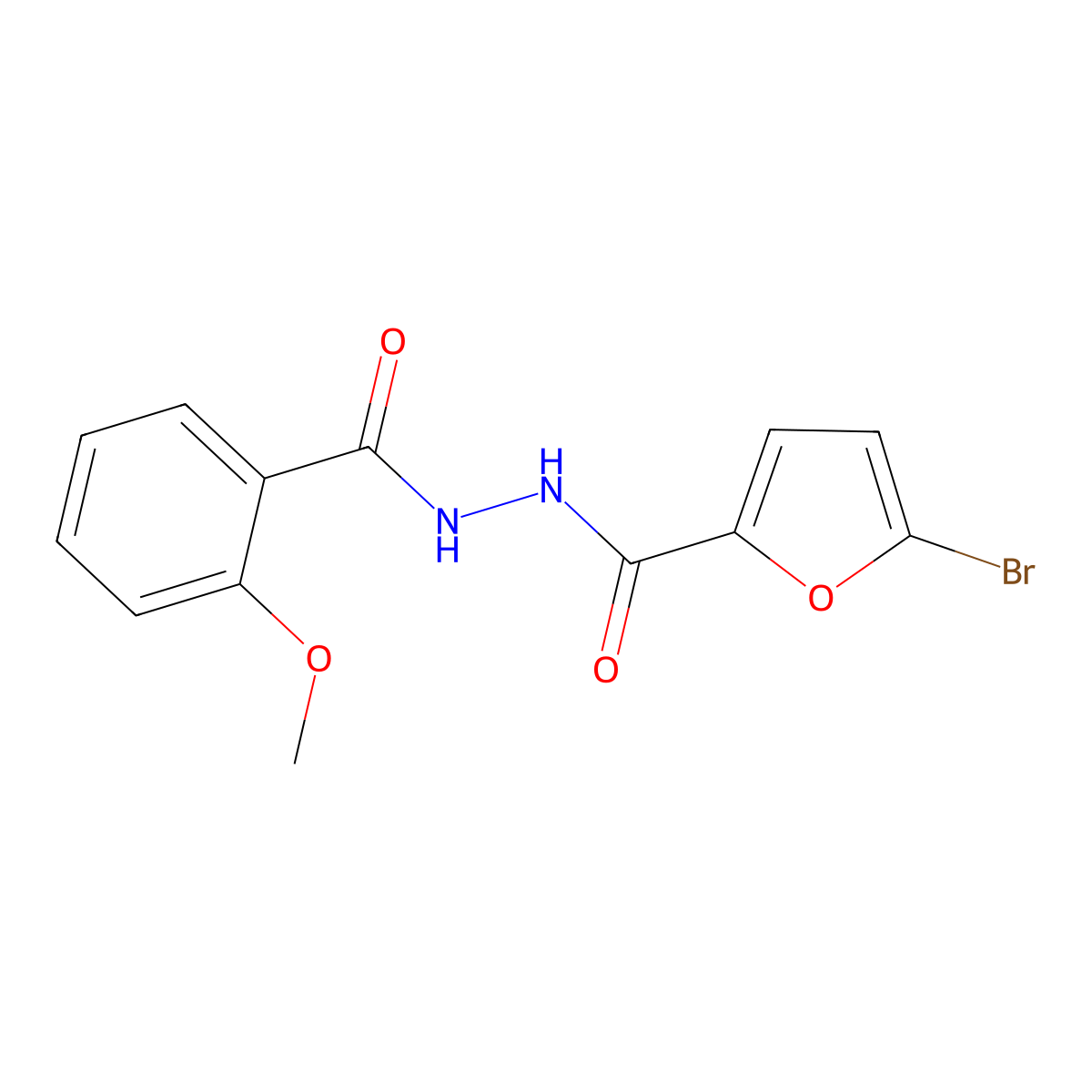 5-bromo-N'-(2-methoxybenzoyl)furan-2-carbohydrazide molecular structure, CAS 712317-99-2