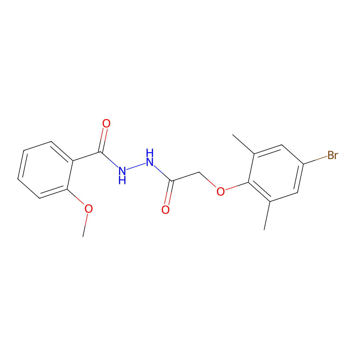 N'-[(4-bromo-2,6-dimethylphenoxy)acetyl]-2-methoxybenzohydrazide molecular structure, CAS 712318-02-0