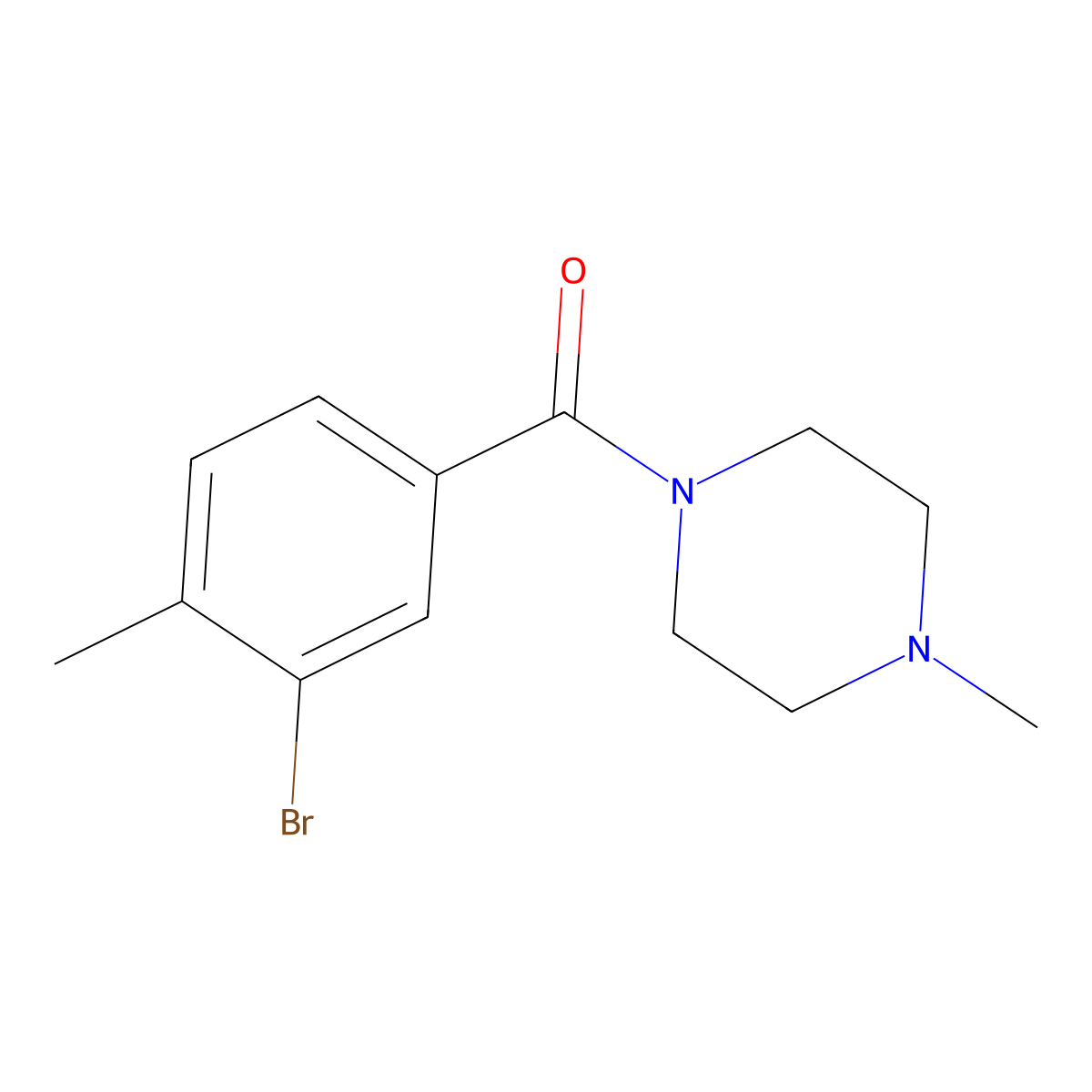 1-(3-Bromo-4-methylbenzoyl)-4-methylpiperazine molecular structure, CAS 712318-13-3