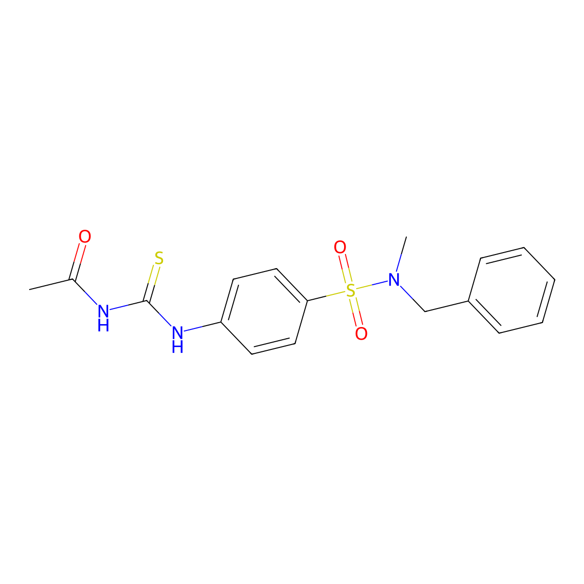 N-{[(4-{[benzyl(methyl)amino]sulfonyl}phenyl)amino]carbonothioyl}acetamide molecular structure, CAS 712318-22-4