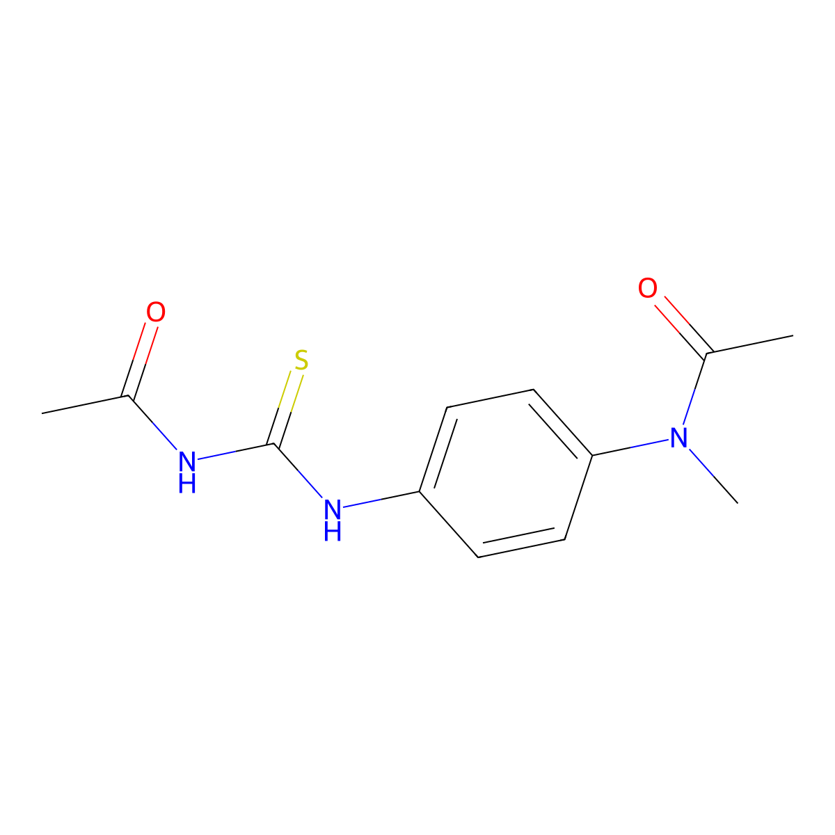 N-[[4-[acetyl(methyl)amino]phenyl]carbamothioyl]acetamide molecular structure, CAS 712318-26-8