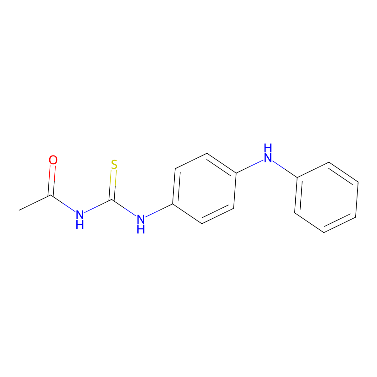 N-acetyl-N'-(4-anilinophenyl)thiourea molecular structure, CAS 712318-27-9