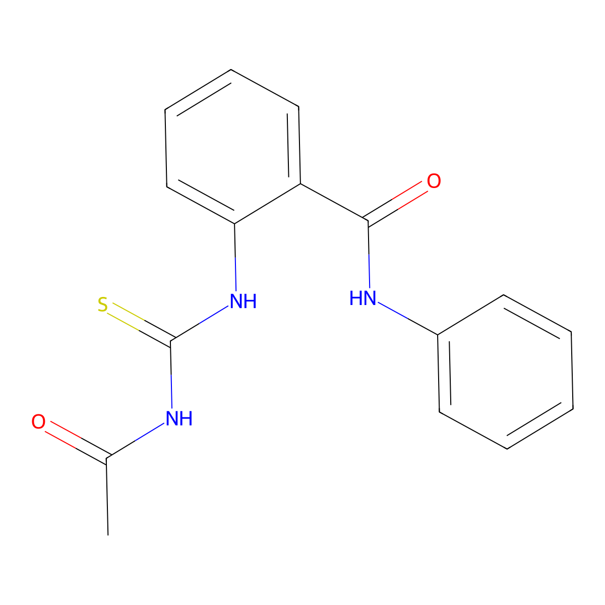 2-(acetylcarbamothioylamino)-N-phenylbenzamide molecular structure, CAS 712318-28-0