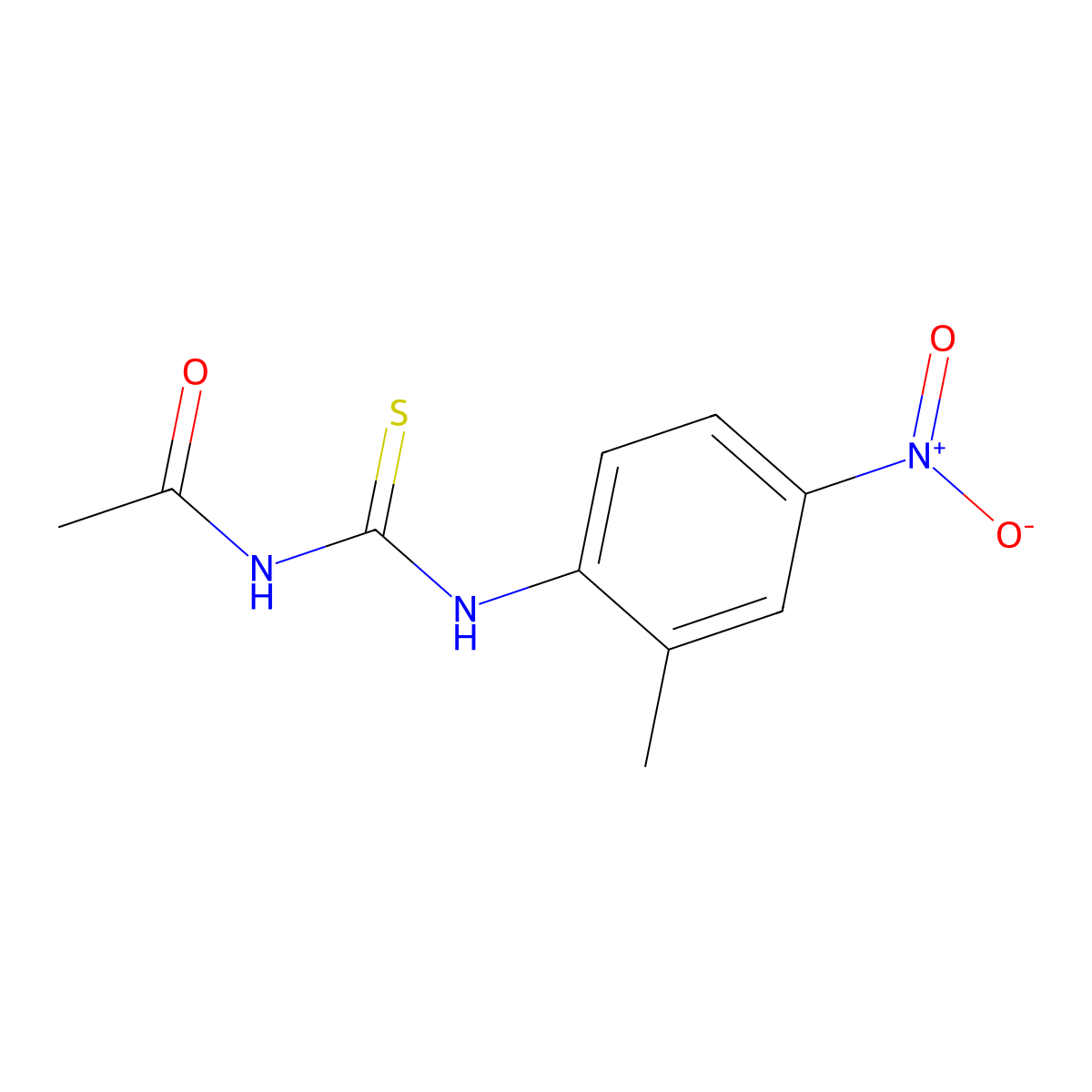 N-[(2-methyl-4-nitrophenyl)carbamothioyl]acetamide molecular structure, CAS 712318-31-5