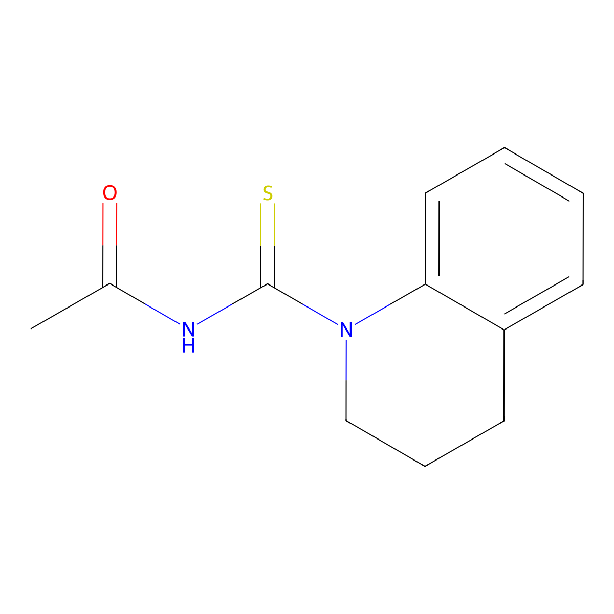 N-(3,4-dihydro-2H-quinoline-1-carbothioyl)acetamide molecular structure, CAS 712318-35-9