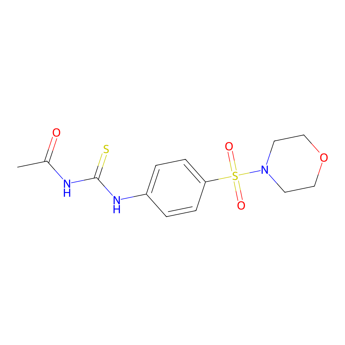 N-[(4-morpholin-4-ylsulfonylphenyl)carbamothioyl]acetamide molecular structure, CAS 712318-36-0