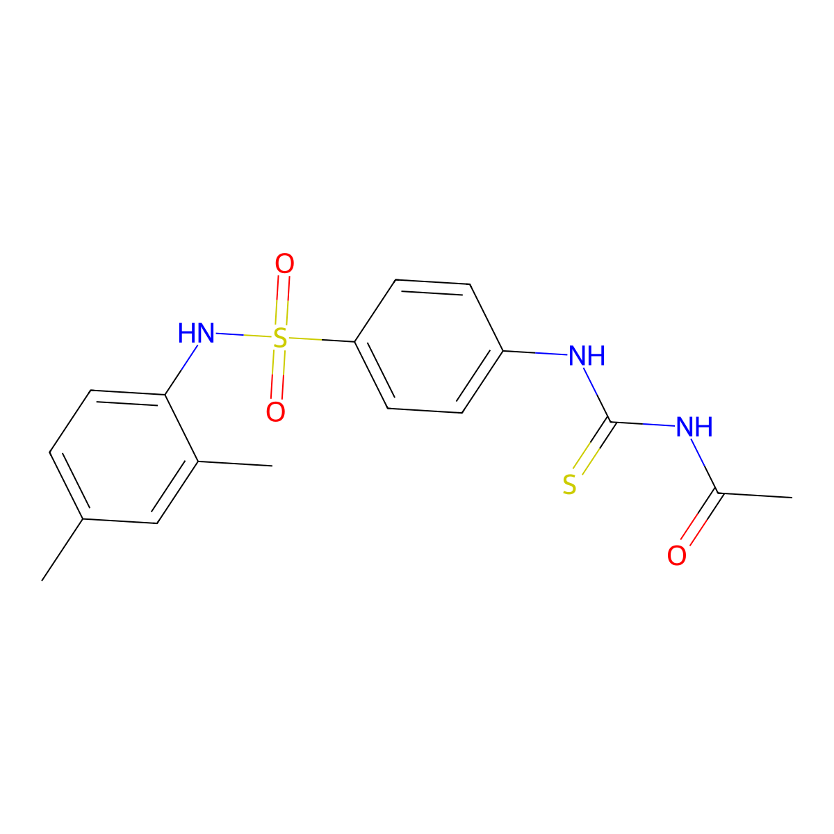 N-[[4-[(2,4-dimethylphenyl)sulfamoyl]phenyl]carbamothioyl]acetamide molecular structure, CAS 712318-38-2