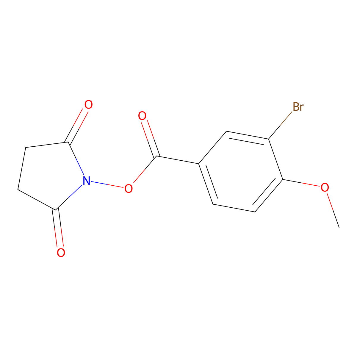 2,5-Dioxopyrrolidin-1-YL 3-bromo-4-methoxybenzoate molecular structure, CAS 712318-47-3