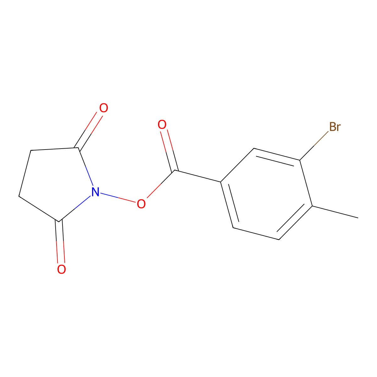 2,5-Dioxopyrrolidin-1-YL 3-bromo-4-methylbenzoate molecular structure, CAS 712318-49-5